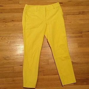 Bright yellow ankle pants, Loft outlet size 8